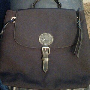 Dooney & Bourke Nylon Flap Backpack Black